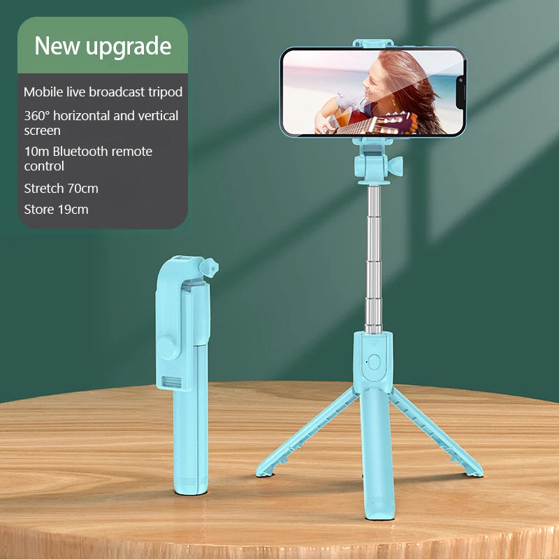 H1 Kabelloser Bluetooth Selfie Stick Stativ Einbeinstativ Handyhalterung für Outdoor Reisen 3 IN 1