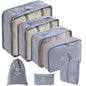 10/7 Pcs Set Travel Organizer Storage Bags Suitcase Packing Cubes Cases Portable Wardrobe Luggage Clothes Shoe Pouch Fold