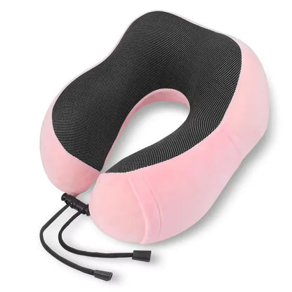 U-shaped Memory Cotton Travel Neck Pillow – Soft Flight & Road Trip Support