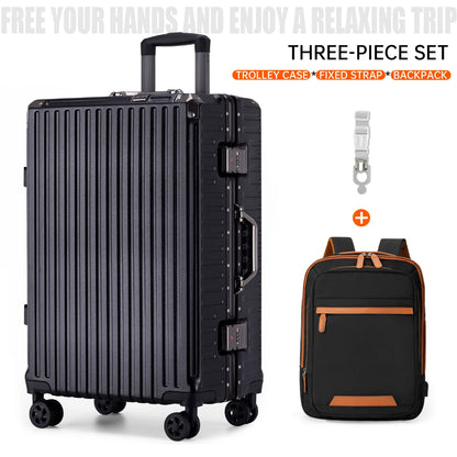 Aluminium Frame Rolling Suitcase with USB Port & Combination Lock – 20" to 26"