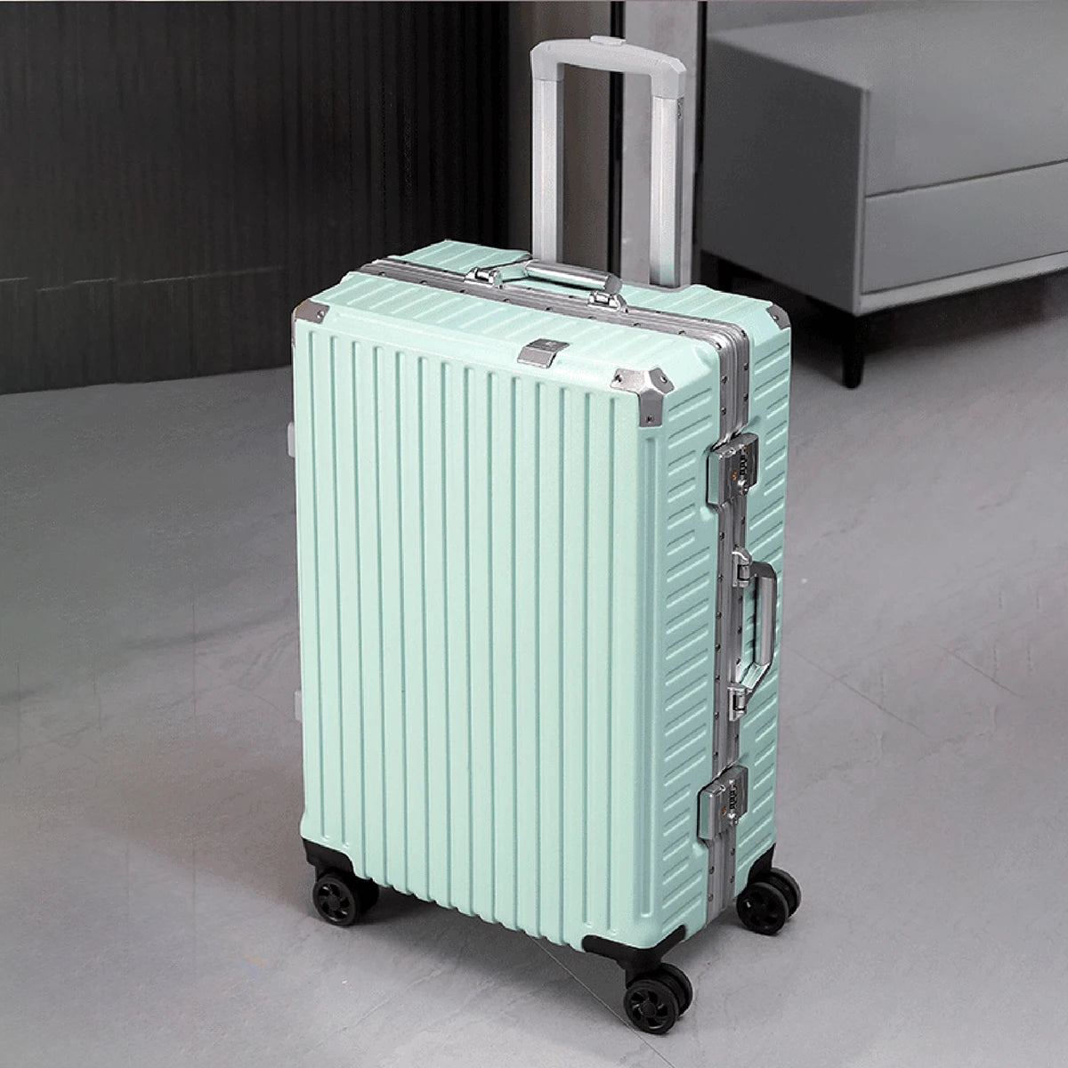 Aluminium Frame Rolling Suitcase with USB Port & Combination Lock – 20" to 26"