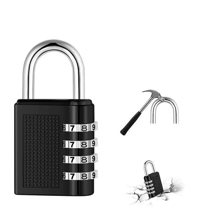 4 Digits Password Code Combination Waterproof Mini Padlock Zinc Alloy Suitcase For Luggage Travel Smart Door Lock