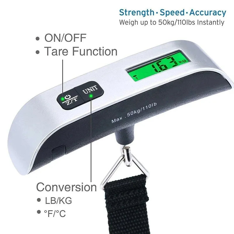 50kg 10g Digital Scale Electronic Luggage Hanging Scale