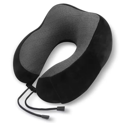 U-shaped Memory Cotton Travel Neck Pillow – Soft Flight & Road Trip Support