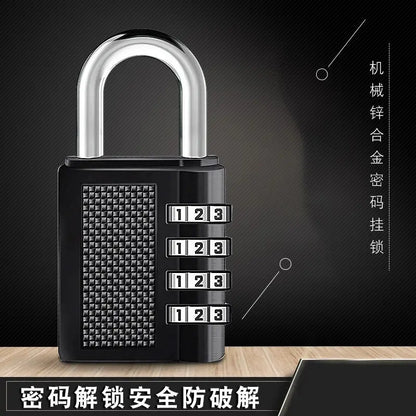 4 Digits Password Code Combination Waterproof Mini Padlock Zinc Alloy Suitcase For Luggage Travel Smart Door Lock