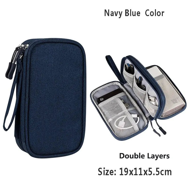 Electronics Wire-winding Storage Bag Waterproof Carrying Accessories Pouch Travel Bag Universal Cable Organizer Electronics Bag