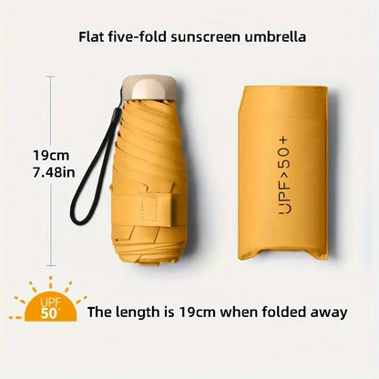 Compact Folding Travel Umbrella – Windproof 6K Frame | 5 Colours