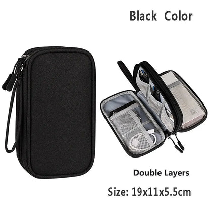 Electronics Wire-winding Storage Bag Waterproof Carrying Accessories Pouch Travel Bag Universal Cable Organizer Electronics Bag