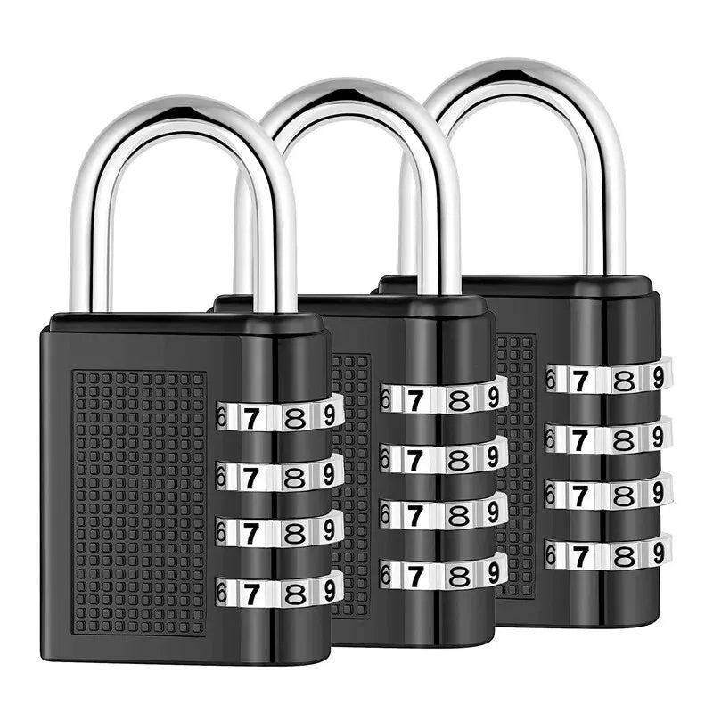 4 Digits Password Code Combination Waterproof Mini Padlock Zinc Alloy Suitcase For Luggage Travel Smart Door Lock