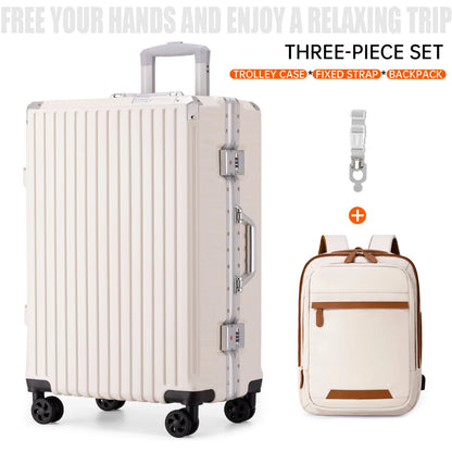 Aluminium Frame Rolling Suitcase with USB Port & Combination Lock – 20" to 26"