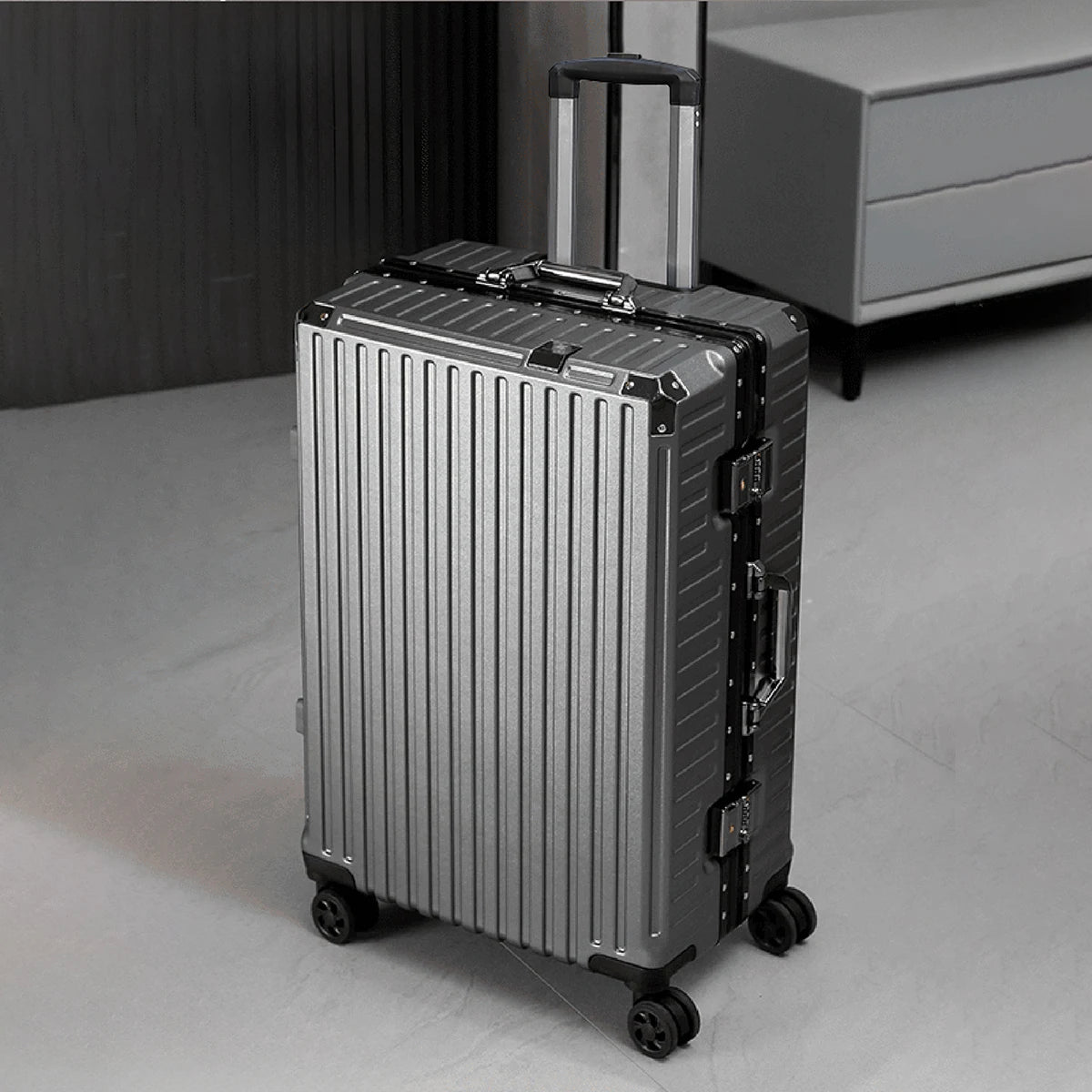 Aluminium Frame Rolling Suitcase with USB Port & Combination Lock – 20" to 26"