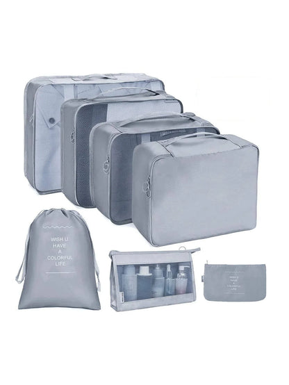 10/7 Pcs Set Travel Organizer Storage Bags Suitcase Packing Cubes Cases Portable Wardrobe Luggage Clothes Shoe Pouch Fold