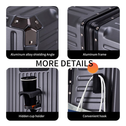 Aluminium Frame Rolling Suitcase with USB Port & Combination Lock – 20" to 26"