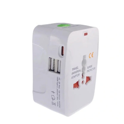 Portable AU US UK EU Converter All in One International Plug Adapter 2 USB Type C Ports World Travel AC Power Charger Adapter
