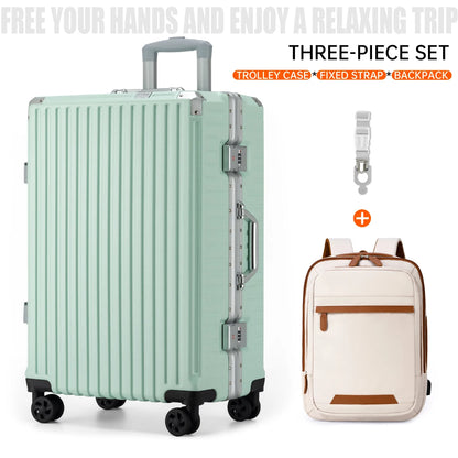 Aluminium Frame Rolling Suitcase with USB Port & Combination Lock – 20" to 26"