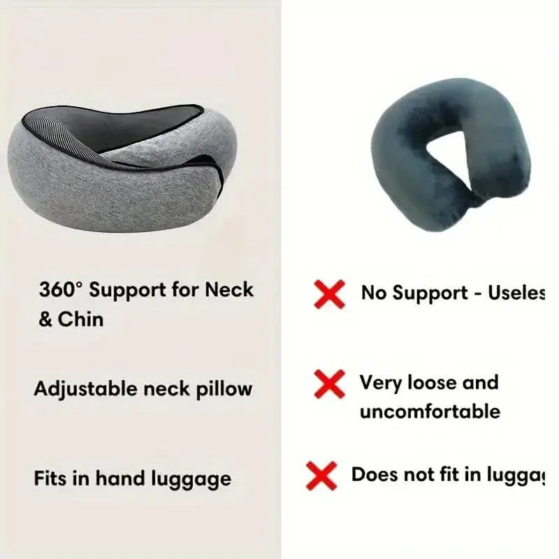 Snail Style Memory Foam Travel Neck Pillow – Ergonomic Flight Support