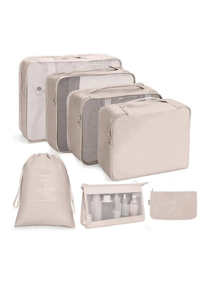 10/7 Pcs Set Travel Organizer Storage Bags Suitcase Packing Cubes Cases Portable Wardrobe Luggage Clothes Shoe Pouch Fold