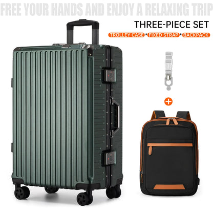 Aluminium Frame Rolling Suitcase with USB Port & Combination Lock – 20" to 26"