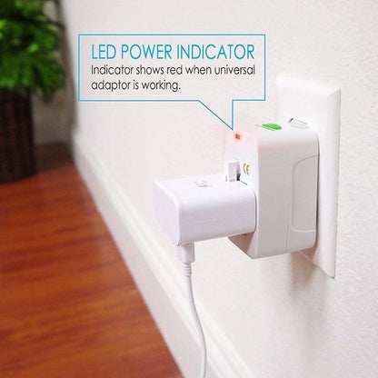 Portable AU US UK EU Converter All in One International Plug Adapter 2 USB Type C Ports World Travel AC Power Charger Adapter
